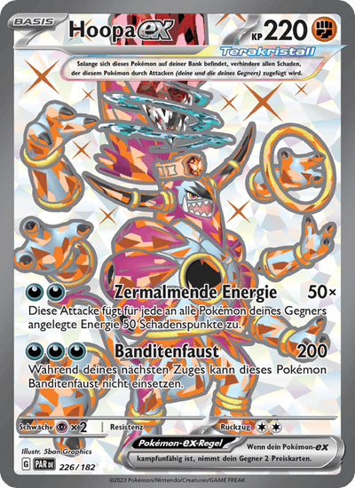 Hoopa-ex 226/182 Paradoxrift Pokémon Karte