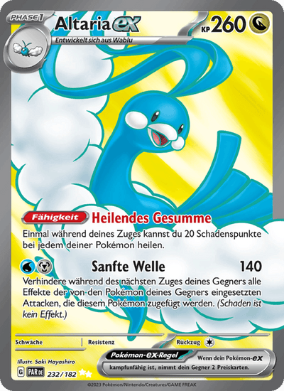 Altaria-ex 232/182 Paradoxrift Pokémon Karte
