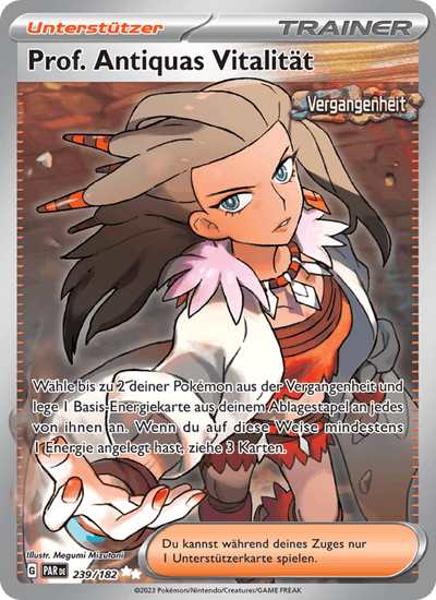 Prof. Antiquas Vitalität 239/182 Paradoxrift Pokémon Karte