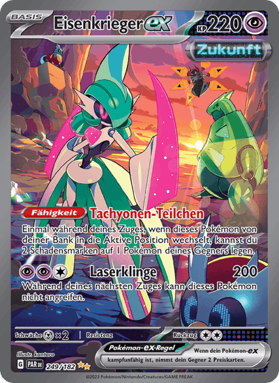 Eisenkrieger-ex 249/182 Paradoxrift Pokémon Karte
