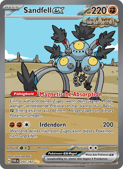Sandfell-ex 250/182 Paradoxrift Pokémon Karte