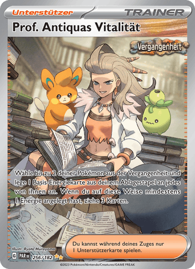 Prof. Antiquas Vitalität 256/182 Paradoxrift Pokémon Karte