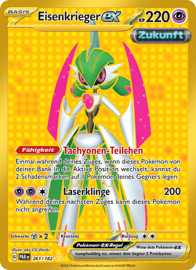 Eisenkrieger-ex 261/182 Paradoxrift Pokémon Karte