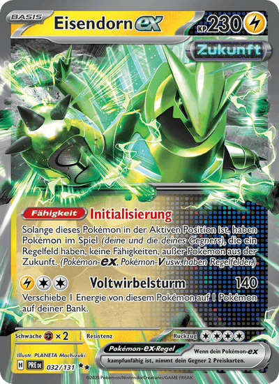 Eisendorn-ex 032/131 Prismatische Entwicklungen Pokémon Karte
