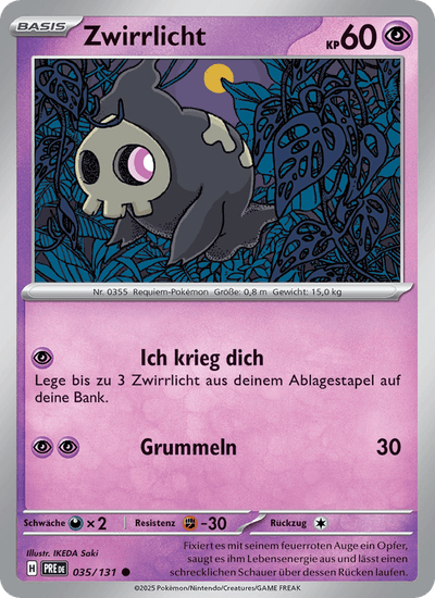 Zwirrlicht 035/131 Prismatische Entwicklungen Pokémon Karte