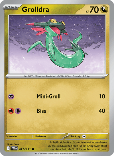 Grolldra 071/131 Prismatische Entwicklungen Pokémon Karte