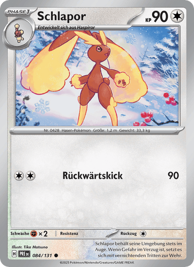Schlapor 084/131 Prismatische Entwicklungen Pokémon Karte