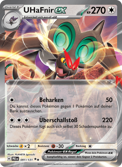 UHaFnir-ex 091/131 Prismatische Entwicklungen Pokémon Karte