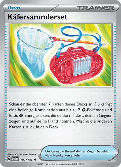 Käfersammlerset 102/131 Prismatische Entwicklungen Pokémon Karte