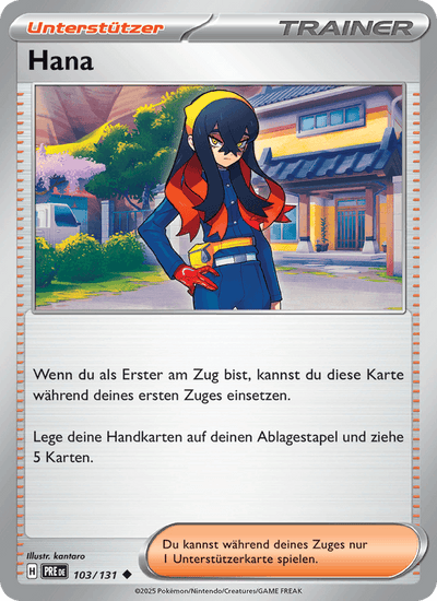 Hana 103/131 Prismatische Entwicklungen Pokémon Karte