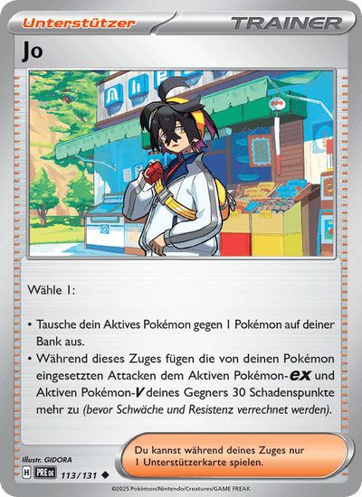 Jo 113/131 Prismatische Entwicklungen Pokémon Karte
