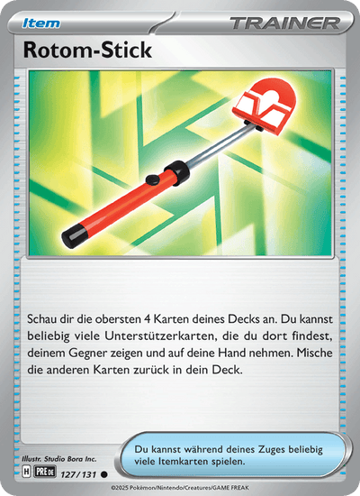 Rotom-Stick 127/131 Prismatische Entwicklungen Pokémon Karte