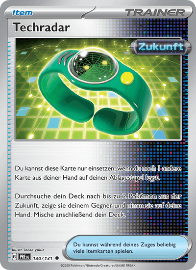 Techradar 130/131 Prismatische Entwicklungen Pokémon Karte
