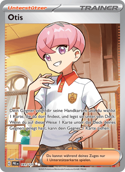 Otis 141/131 Prismatische Entwicklungen Pokémon Karte