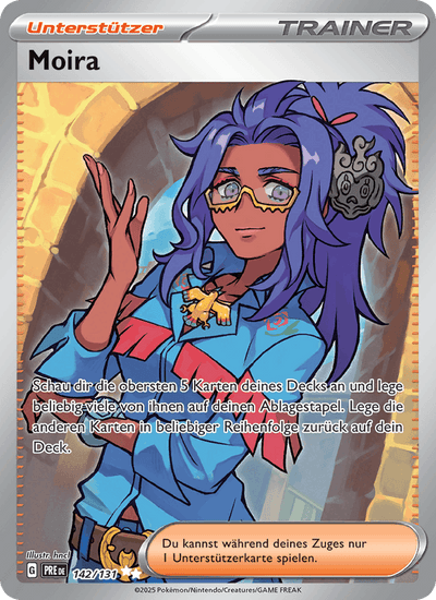 Moira 142/131 Prismatische Entwicklungen Pokémon Karte