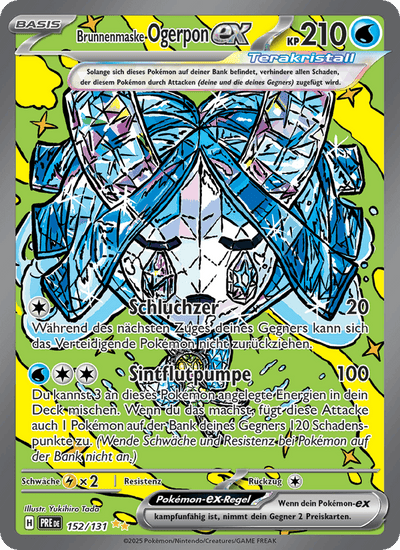 Brunnenmaske-Ogerpon-ex 152/131 Prismatische Entwicklungen Pokémon Karte
