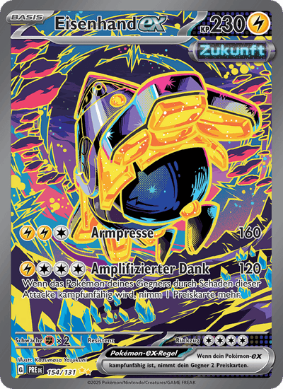 Eisenhand-ex 154/131 Prismatische Entwicklungen Pokémon Karte