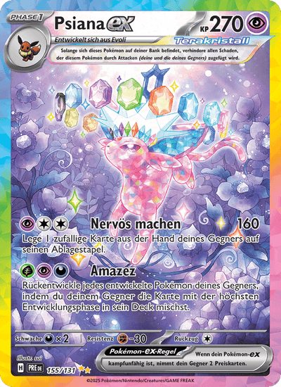 Psiana-ex 155/131 Prismatische Entwicklungen Pokémon Karte