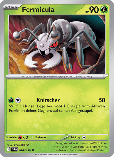 Fermicula 014/159 Reisegefährten Pokémon Karte