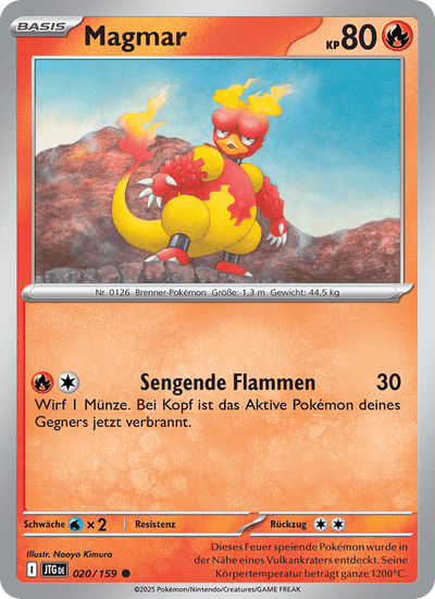 Magmar 020/159 Reisegefährten Pokémon Karte