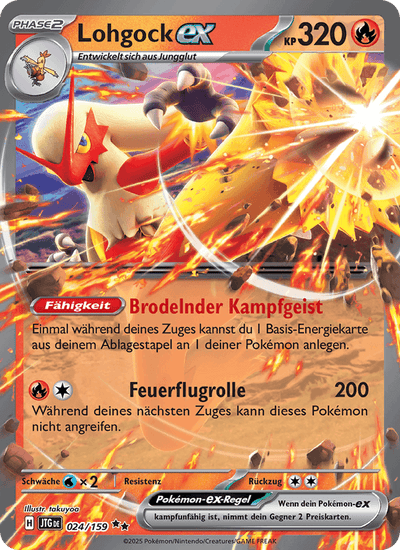 Lohgock-ex 024/159 Reisegefährten Pokémon Karte