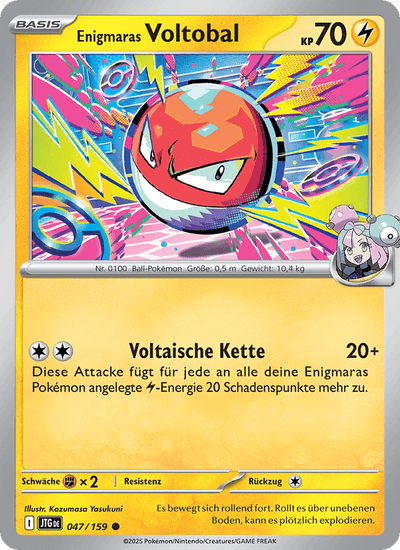Enigmaras Voltobal 047/159 Reisegefährten Pokémon Karte