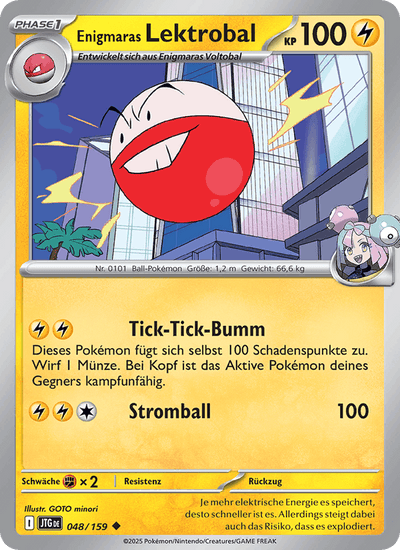 Enigmaras Lektrobal 048/159 Reisegefährten Pokémon Karte