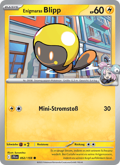 Enigmaras Blipp 052/159 Reisegefährten Pokémon Karte