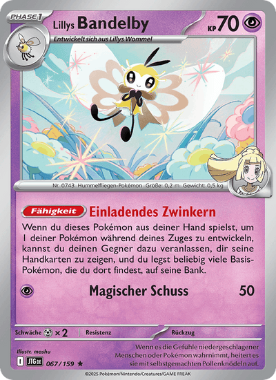 Lillys Bandelby 067/159 Reisegefährten Pokémon Karte