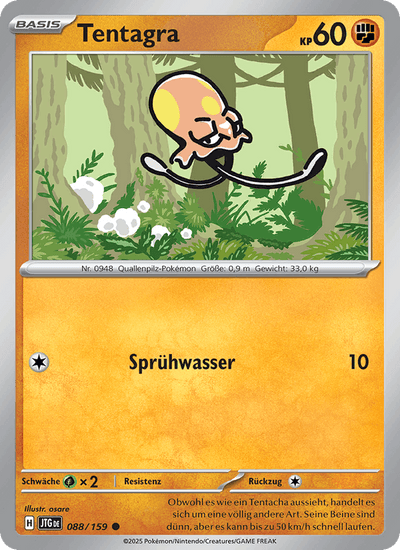 Tentagra 088/159 Reisegefährten Pokémon Karte