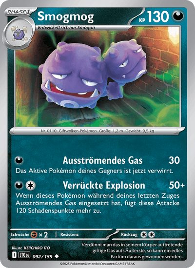 Smogmog 092/159 Reisegefährten Pokémon Karte