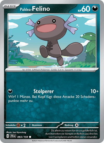 Paldea-Felino 093/159 Reisegefährten Pokémon Karte