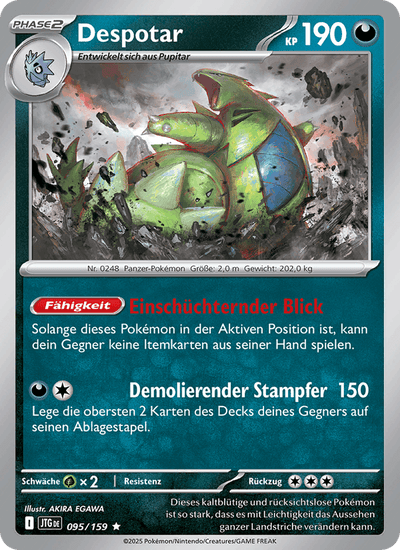 Despotar 095/159 Reisegefährten Pokémon Karte