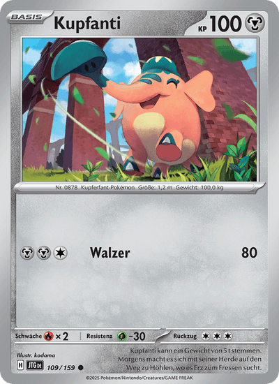 Kupfanti 109/159 Reisegefährten Pokémon Karte