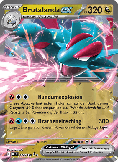 Brutalanda-ex 114/159 Reisegefährten Pokémon Karte