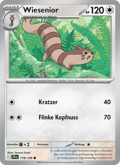 Wiesenior 119/159 Reisegefährten Pokémon Karte