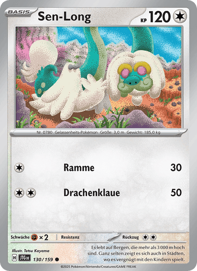 Sen-Long 130/159 Reisegefährten Pokémon Karte