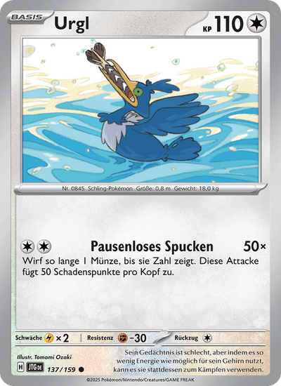 Urgl 137/159 Reisegefährten Pokémon Karte