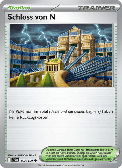 Schloss von N 152/159 Reisegefährten Pokémon Karte