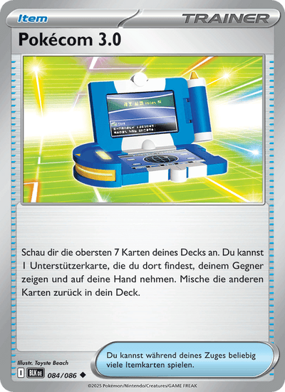 Pokécom 3.0 084/086 Schwarze Blitze Pokémon Karte