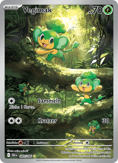 Vegimak 089/086 Schwarze Blitze Pokémon Karte