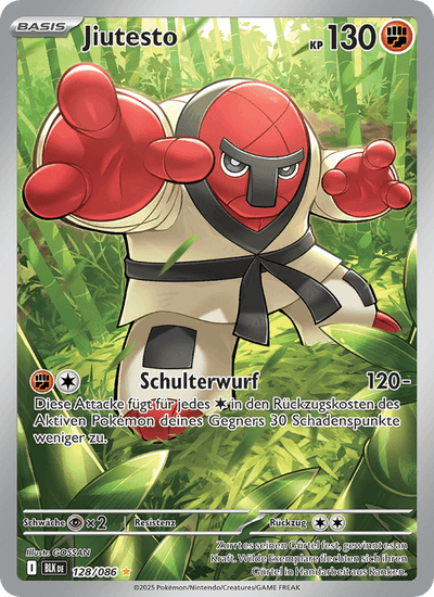 Jiutesto 128/086 Schwarze Blitze Pokémon Karte