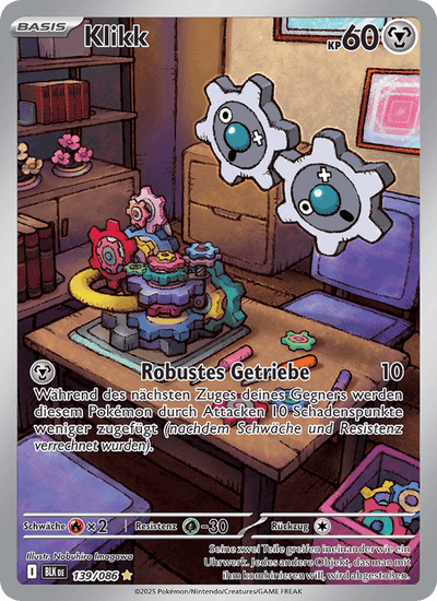 Klikk 139/086 Schwarze Blitze Pokémon Karte