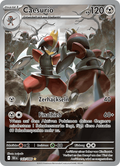 Caesurio 143/086 Schwarze Blitze Pokémon Karte