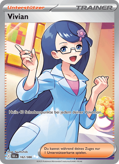 Vivian 162/086 Schwarze Blitze Pokémon Karte