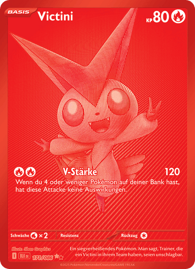 Victini 171/086 Schwarze Blitze Pokémon Karte