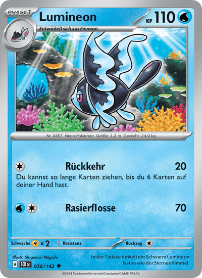Lumineon 036/142 Stellarkrone Pokémon Karte