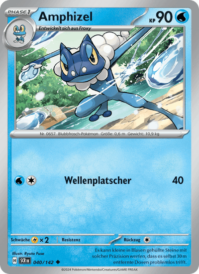 Amphizel 040/142 Stellarkrone Pokémon Karte