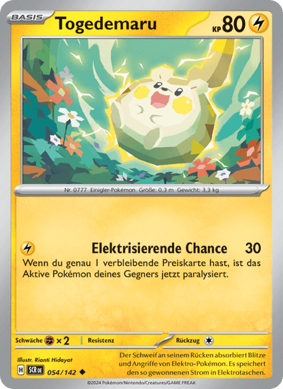 Togedemaru 054/142 Stellarkrone Pokémon Karte