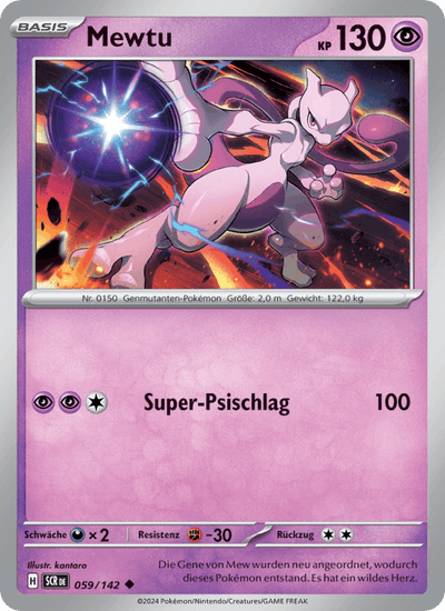 Mewtu 059/142 Stellarkrone Pokémon Karte
